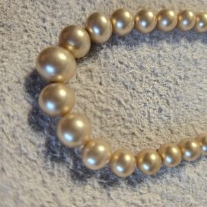 Vintage Elegant Champagne Pearl Necklace 20"